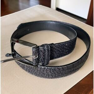 Stacy Adams Men Size 34 Taupe Genuine Leather Business Casual Silver Buckle Belt